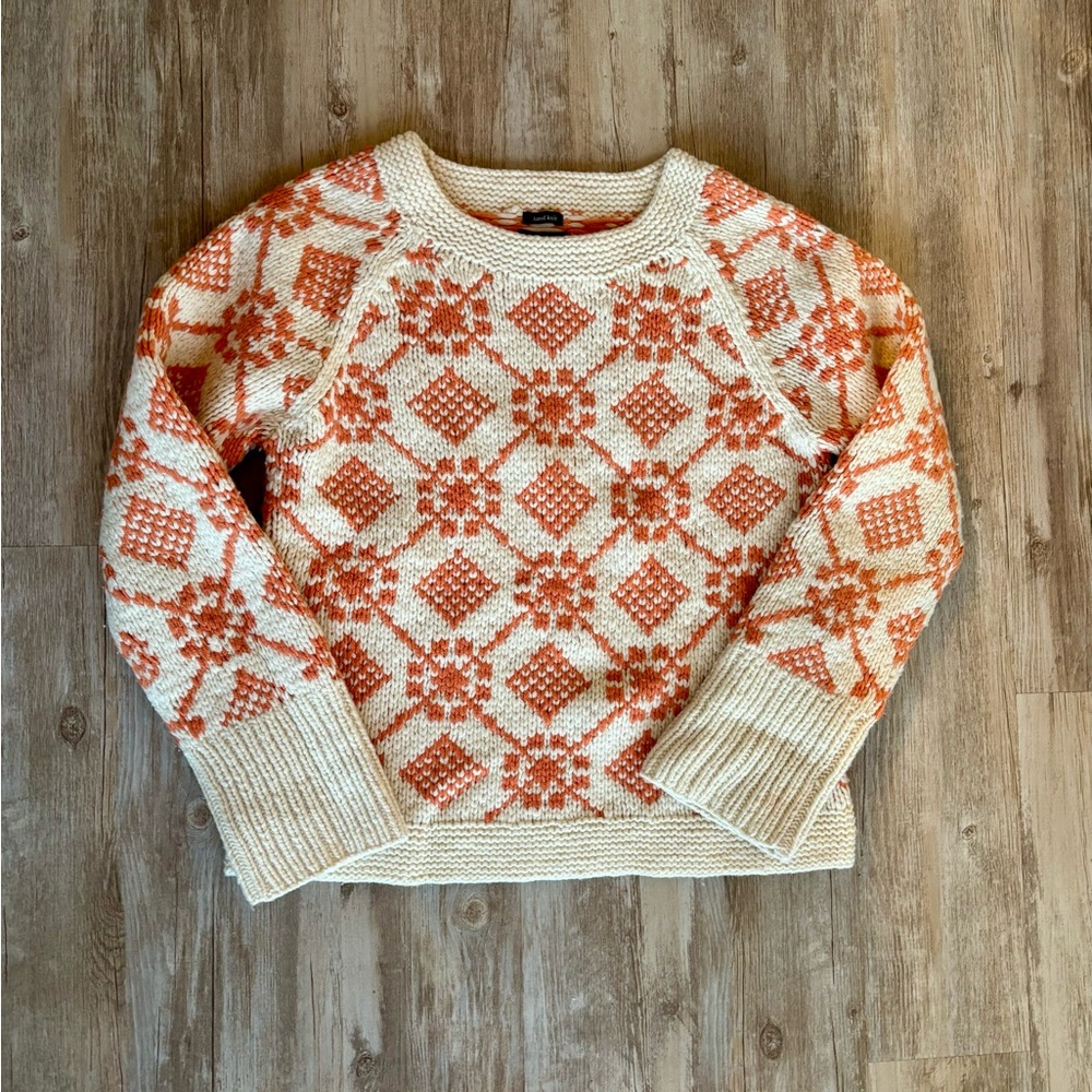 American Eagle Lambswool Hand Knit Sweater XL Vintage